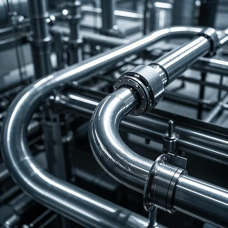 Tuyau en acier inoxydable pour l'industrie chimique